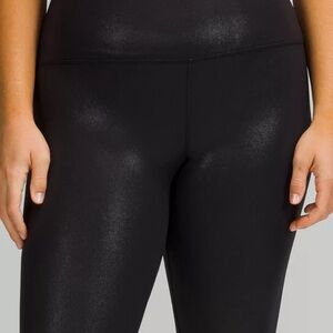 LULULEMON ALIGN HIGH-RISE CROP 21" / Radiate Foil Print Black / Sz 4
